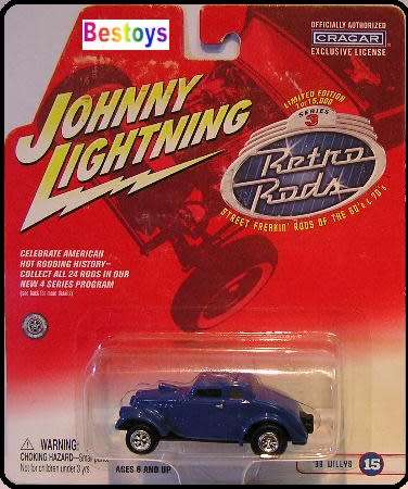 Johnny Lightning Diecast Model Car Retro Rods Willys 1933 1/64 scale