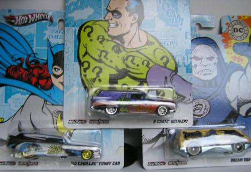 Hotwheels Hot Wheels Diecast Model Car Set DC Comics Superman Supergirl Ford Dodge Cadillac 1/64 sca