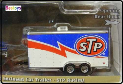 Greenlight Diecast Model Car Set Hitch & Tow Ford F 100 F100 Pickup 1970 + Trailer "STP" 1/64 scale