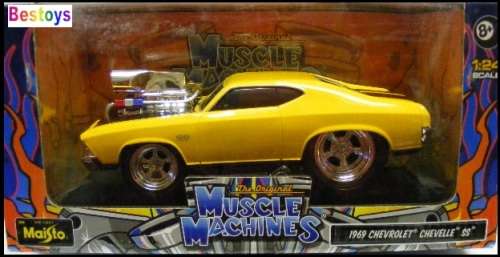 Maisto Muscle Machines Diecast Model Car 32238 Chevy Chevrolet Chevelle SS 396 1969 1/24 scale new