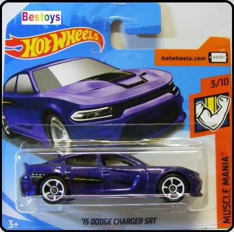 Hotwheels Hot Wheels Diecast Model Car 2018 313 / 365 Dodge Charger SRT 2015 Muscle Mania 1/64 scale