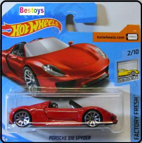 Hotwheels Hot Wheels Diecast Model Car 2018 292 / 365 Porsche 918 Spyder 1/64 scale new in pack