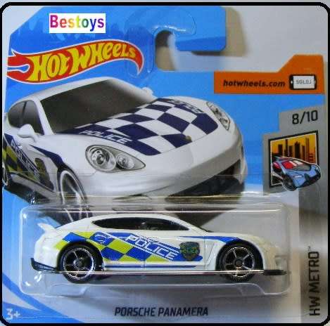 Hotwheels Hot Wheels Diecast Model Car 2018 303 / 365 Porsche Panamera "Police" Metro 1/64 scale