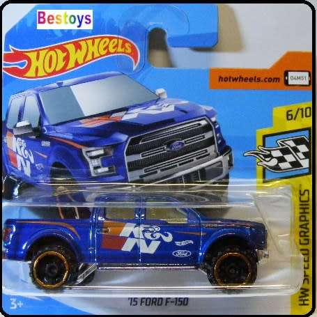 Hotwheels Hot Wheels Diecast Model Car 2018 81 / 365 Ford F 150 Pickup 2015 "K & N" Speed Graphics