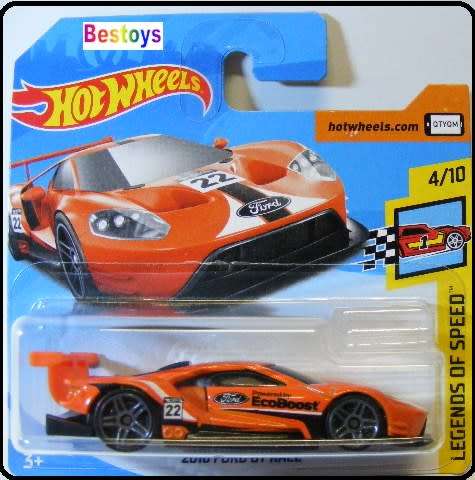 Hotwheels Hot Wheels Diecast Model Car 2018 71 / 365 Ford GT Race 2016 No 22 Legends of Speed 1/64 s