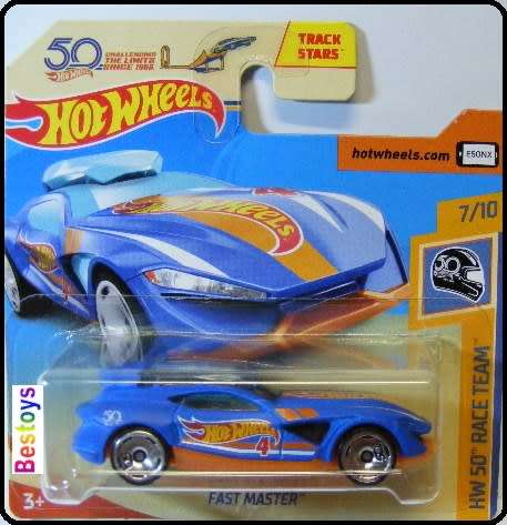 Hotwheels Hot Wheels Diecast Model Car 50th Anniv 2018 260 / 365 Fast Master Race Team 1/64 scale