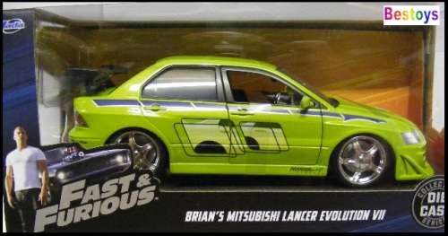 JADA Diecast Model Car Movie Film TV Fast & Furious Mitsubishi Lancer Evolution VII 7 Brian 1/24