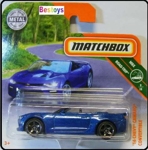Matchbox Diecast Model Car 2018 11 / 125 Chevy Chevrolet Camaro Conv 2016 Road Trip 1/64 scale new