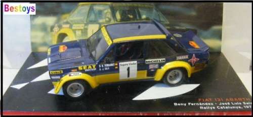 Rally Diecast Model Car Collection Fiat Abarth 131 No 1 Catalunya 1979 1/43 scale new in pack