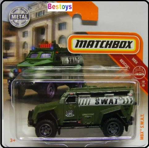 Matchbox Diecast Model 2018 74 / 125 MBX SWAT Truck Rescue new in pack
