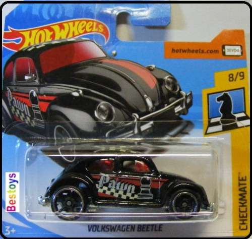 Hotwheels Hot Wheels Diecast Model Car 2018 262 / 365 VW Volkswagen Beetle "Pawn" Checkmate 1/64 sca