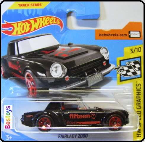Hotwheels Hot Wheels Diecast Model Car 2018 344 / 365 Nissan Fairlady 2000 "Fifteen" Speed Graphics