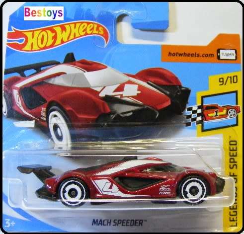 Hotwheels Hot Wheels Diecast Model Car 2018 253 / 365 Mach Speeder No 4 Legends of Speed 1/64 scale