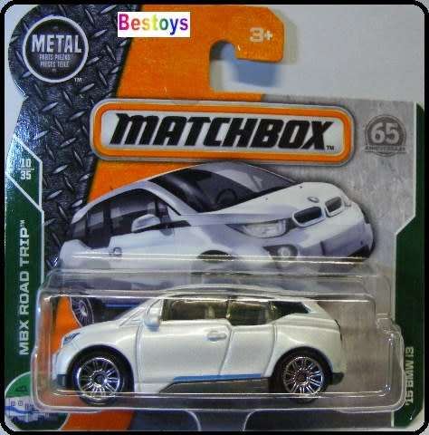 Matchbox Diecast Model Car 65th Anniv 2018 18 / 125 BMW I 3 I3 2015 Road Trip 1/64 scale new in pack