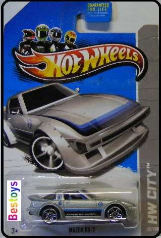 Hotwheels Hot Wheels Diecast Model Car Treasure Hunt 2013 22 / 250 Mazda RX 7 RX7 1/64 scale new