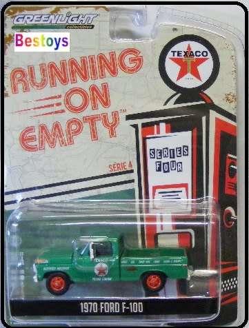 Greenlight Diecast Model Car Running on Empty Ford F 100 F100 Pickup 1970 "Texaco" 1/64 scale new