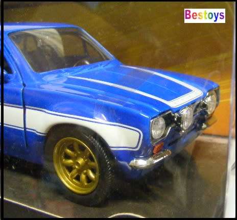 JADA Diecast Model Car Movie Film TV Fast & Furious Ford Escort 1974 Brian 1/24 scale new in pack