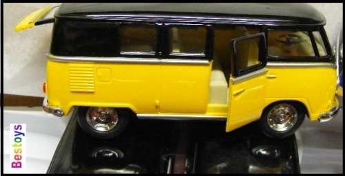 Kinsmart Diecast Model Car VW Volkswagen Classic Kombi Bus 1962 2 tone 1/32 scale new