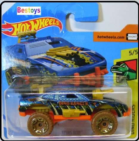 Hotwheels Hot Wheels Diecast Model Car Treasure Hunt 2019 40 / 250 Sting Rod Dino Riders 1/64 scale