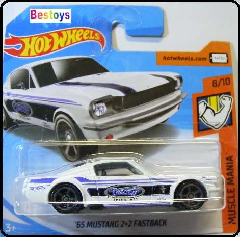 Hotwheels Hot Wheels Diecast Model Car 2019 72 / 250 Ford Mustang 2+2 Fastback 1965 "Detroit" Muscle