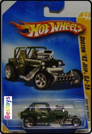 Hotwheels Hot Wheels Diecast Model Car First Edition 2009 27 / 190 Jeep CJ 2A Custom 1942 1/64 scale