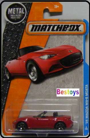 Matchbox Diecast Model Car 2016 3 / 125 Mazda MX 5 MX5 Miata 2015 1/64 scale new in pack