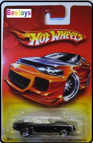 Hotwheels Hot Wheels Diecast Model Car 2007 Exclusive Chevy Chevrolet Camaro Conv 1969 1/64 scale