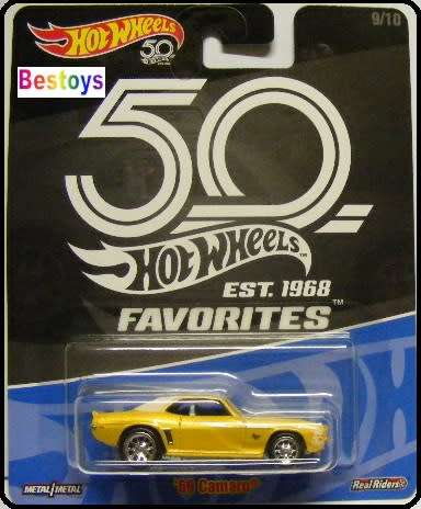 Hotwheels Hot Wheels Diecast Model Car 50th Anniv Chevy Chevrolet Camaro 1969 1/64 scale new