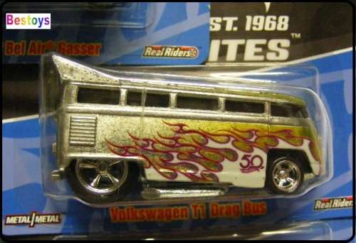 Hotwheels Hot Wheels Diecast Model Car 50th Anniv VW Volkswagen Kombi T 1 T1 Drag Bus 1/64 scale new