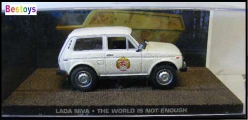 James Bond Diecast Model Car Collection Movie Film Lada Niva World Is Not Enough 1/43 scale new
