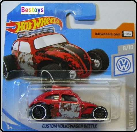 Hotwheels Hot Wheels Diecast Model Car 2019 69 / 250 VW Volkswagen Beetle Custom + Roofrack new