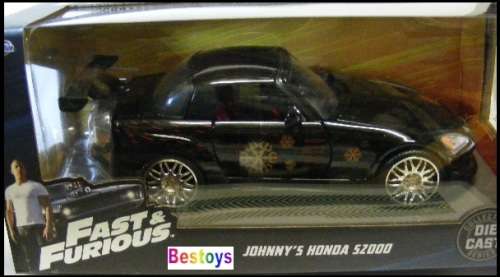 JADA Diecast Model Car Movie Film TV Fast & Furious Honda S 2000 S2000 Johnny 1/24 scale new in pack