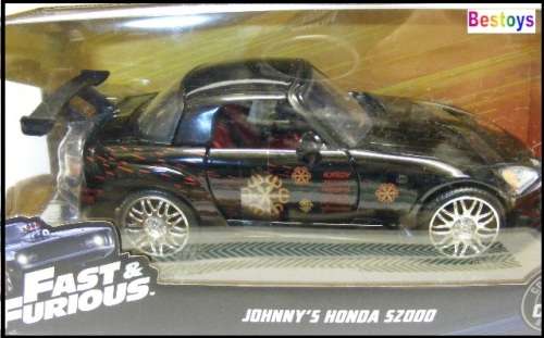 JADA Diecast Model Car Movie Film TV Fast & Furious Honda S 2000 S2000 Johnny 1/24 scale new in pack