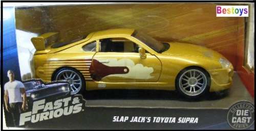 JADA Diecast Model Car Movie Film TV Fast & Furious Toyota Supra Slap Jack 1/24 scale new in pack