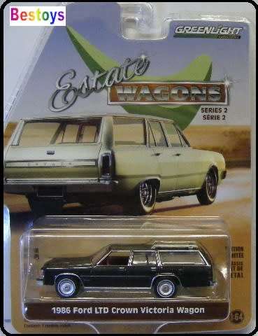 Greenlight Diecast Model Car Estate Wagons Ford LTD Crown Victoria Wagon 1986 1/64 scale new in pack