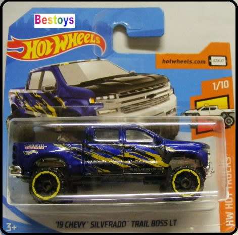 Hotwheels Hot Wheels Diecast Model Car 2019 83 / 250 Chevy Chevrolet Silverado Trail Boss LT 2019