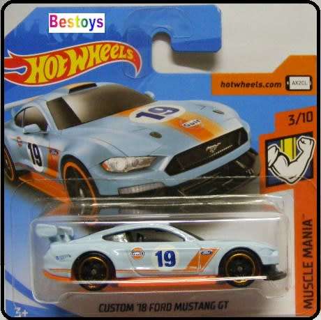 Hotwheels Hot Wheels Diecast Model Car 2019 180 / 250 Ford Mustang GT Custom 2018 No 19 "Gulf" Muscl