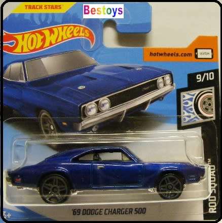 Hotwheels Hot Wheels Diecast Model Car 2019 80 / 250 Dodge Charger 500 1969 Rod Squad 1/64 scale new
