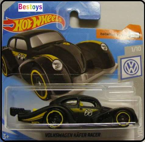 Hotwheels Hot Wheels Diecast Model Car 2019 46 / 250 VW Volkswagen Beetle Racer Mooneyes 1/64 scale