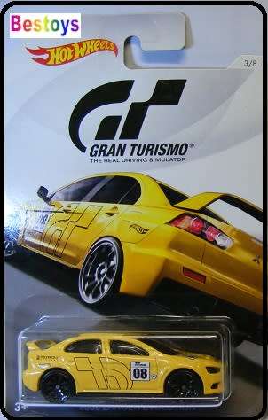 Hotwheels Hot Wheels Diecast Model Car Gran Turismo Gaming Mitsubishi Lancer Evo 20080 No 8 1/64 sca