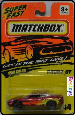Matchbox Diecast Model Car 1995 No 44 Ford Probe GT 1/64 scale new in pack