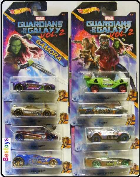 Hotwheels Hot Wheels Diecast Model Car Set Movie Film Guardians of the Galaxy Groot  Drax Starlord R