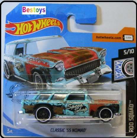 Hotwheels Hot Wheels Diecast Model Car 2019 183 / 250 Chevy Chevrolet Classic Nomad 1955 "Speed Shop