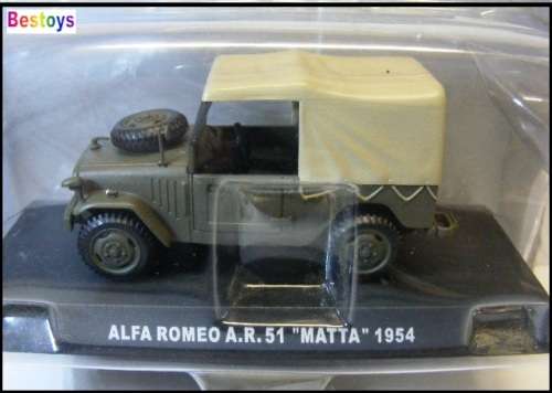 Deagostini Italian Military Police Diecast Model Car Collection Alfa Romeo AR 51 "Matta" 1954  1/43
