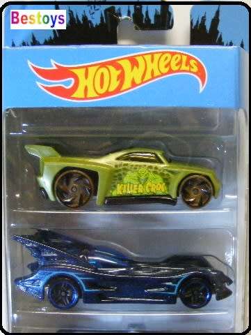 Hotwheels Hot Wheels Diecast Model Car 2019 5 pk Batman Set Killer Croc Joker Batcopter Batmobile Go