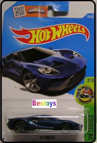 Hotwheels Hot Wheels Diecast Model Car 2016 73 / 250 Ford GT 2017 Exotics 1/64 scale new in pack