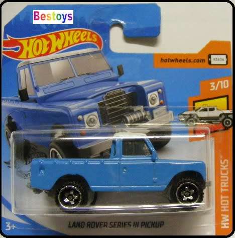 Hotwheels Hot Wheels Diecast Model Car 2019 111 / 250 Land Rover Series III 3 Pickup Hot Trucks 1/64