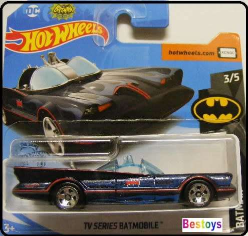 Hotwheels Hot Wheels Diecast Model Car 2019 118 / 250 Batmobile Batman Classic TV Series 1/64 scale