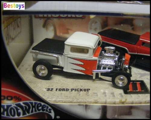 Hotwheels Hot Wheels Diecast Model Car Set 100% Custom Classic Trucks Ford 1932 Pickup + Ranchero 57