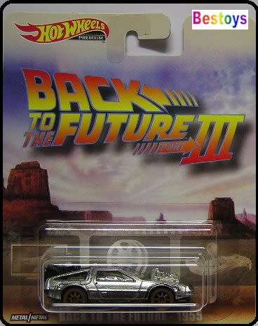 Hotwheels Hot Wheels Diecast Model Car Retro Series Movie Film Back to The Future De Lorean on railw